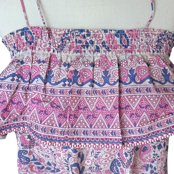 NWT Antik Batik Helene Cotton Long Sundress Light Pink Floral Print Size XS - Picture 5 of 15